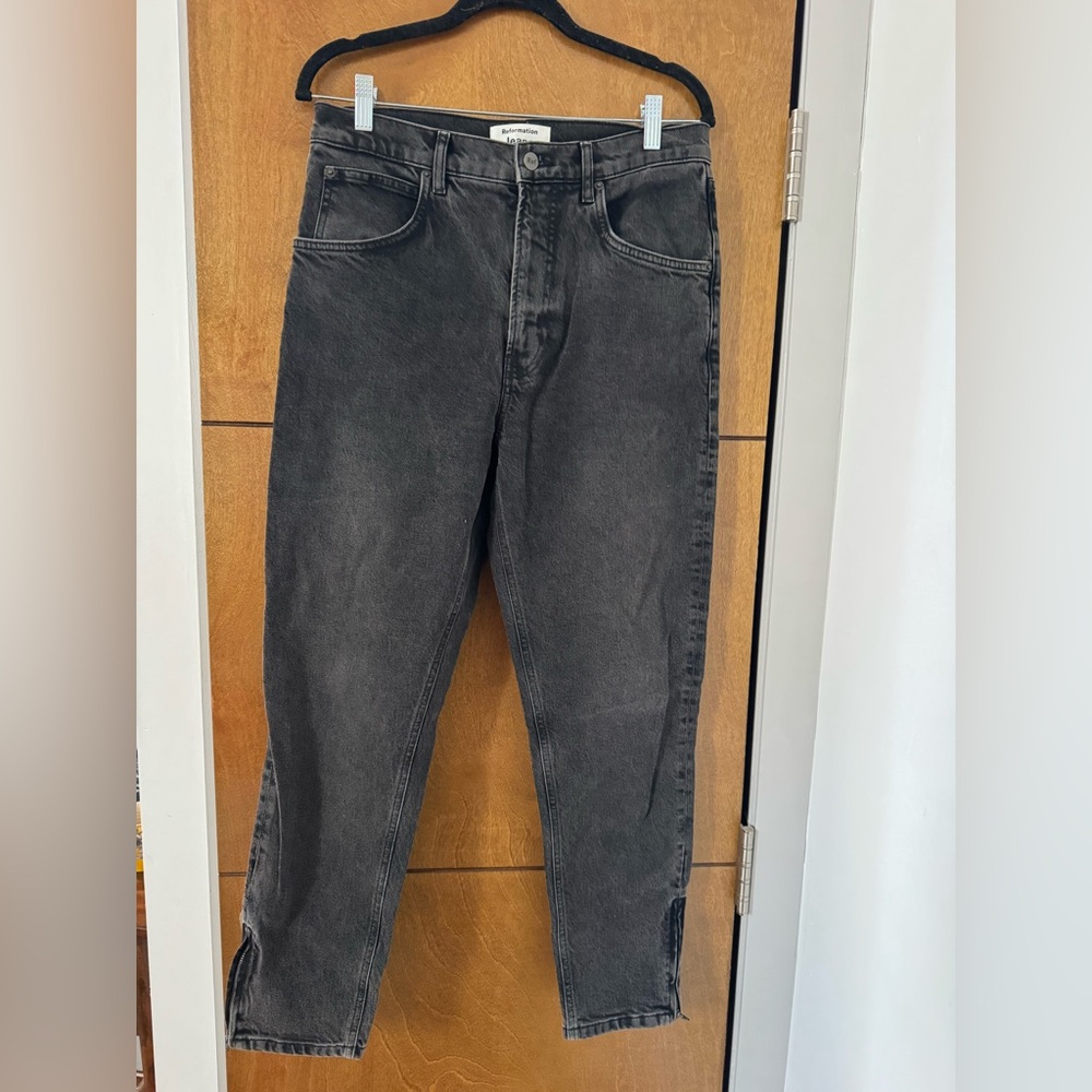 Reformation High Rise Slim Ankle Zip Jeans – Wash Yuma – Size 30